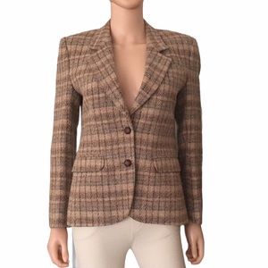 Vintage Richard Evans Welsh tweed plaid blazer